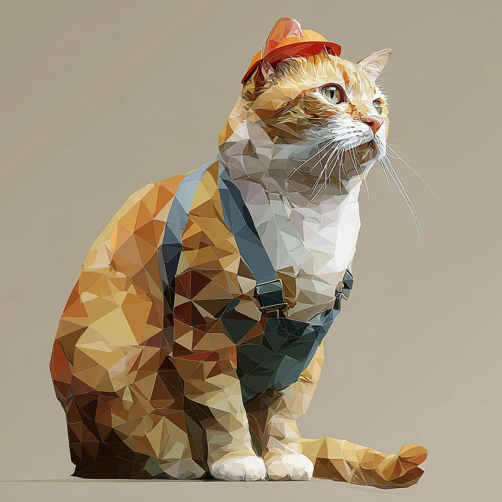 Professional cat ready for business